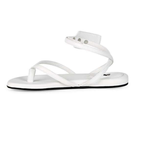Off-White Zip-tie Leather Flat Sandals - Picture 9 of 13